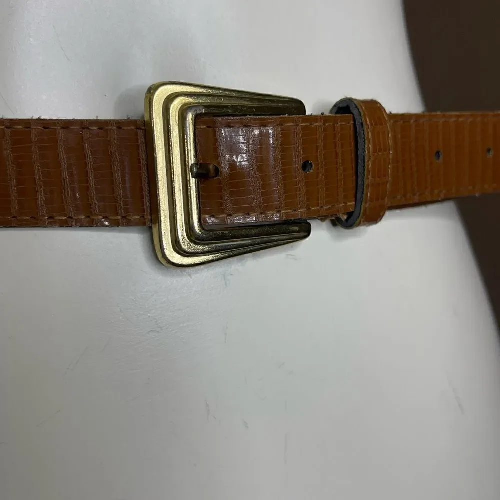 Vintage brown and gold belt